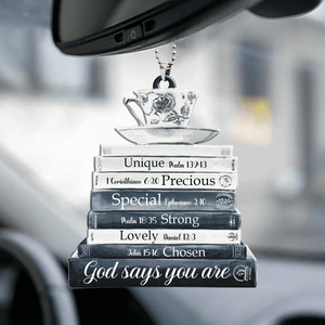 Book Stack God Says You Are Ornament - Personalized Acrylic Ornament