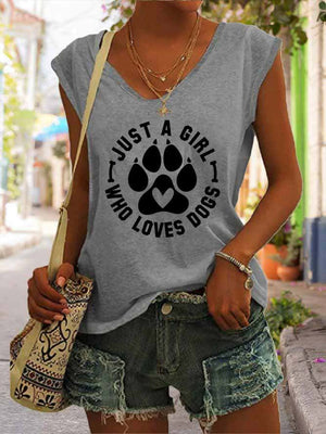 Women's Just A Girl Who Loves Dogs Tank Top