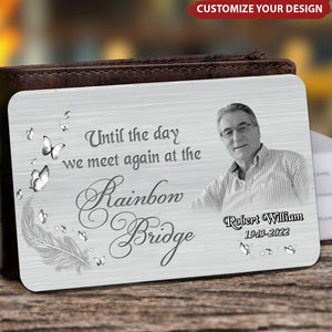 Custom Personalized Memorial Aluminum Wallet Card l f Love Could Have Saved You You Would Have Lived Forever