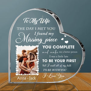 To My Wife Gift- Gift Idea For Couple - Personalized Upload Photo Acrylic Plaque