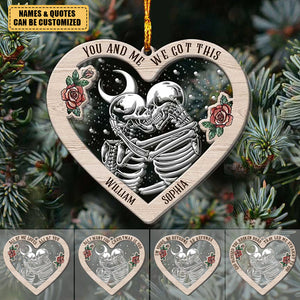 You And Me We Got This - Personalized Christmas Skull Layers Mix Ornament