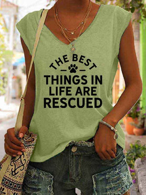 Women's The Best Things In Life Are Rescued Tank Top
