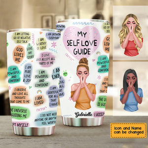 Personalized Steel Tumbler - My Self Love Guide
