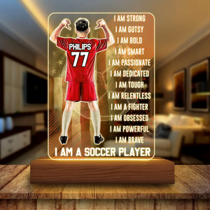 Custom Personalized Soccer Led Night Light, Soccer Gift, Gifts For Soccer Players, Sport Gifts For Son, Gifts For Goalkeepers