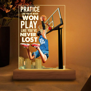 Custom Personalized Basketball Led Night Light, Sport Gifts For Son, Basketball Lover Gifts