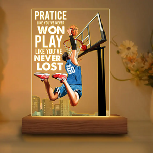 Custom Personalized Basketball Led Night Light, Sport Gifts For Son, Basketball Lover Gifts