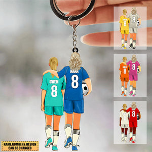 Personalized Soccer Acrylic Keychain - Gift For Soccer Player,Mom, Daughter, Coach