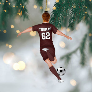 Personalized Soccer Player Christmas Acrylic Ornament