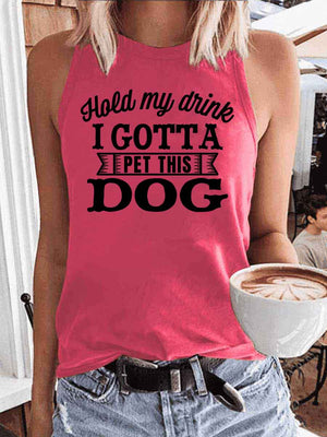 Women's Hold My Drink I Gonna Pet This Dog Tank Top