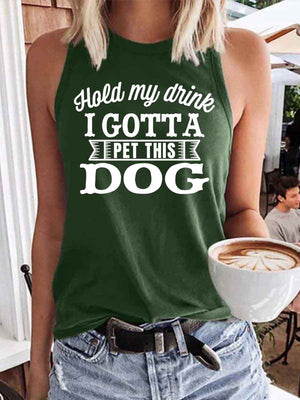 Women's Hold My Drink I Gonna Pet This Dog Tank Top