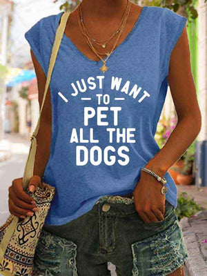 Women's I Just Want To Pet All The Dogs Tank Top