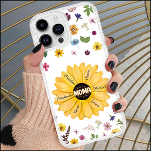 Personalized Gift For Grandma Mom Flower Birthday Gift Space Phone case