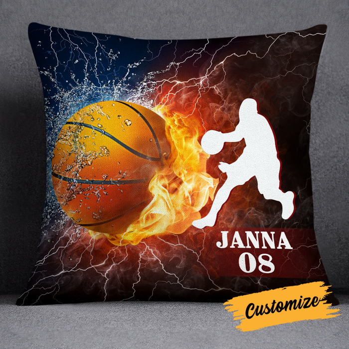 Unique Pillow,Personalized Love Basketball Pillow - Gift For Basketball Lovers