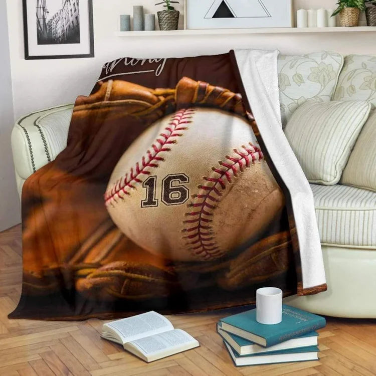 Personalized Lovely Kid Blanket for Comfort & Unique-Gift For Baseball Lover