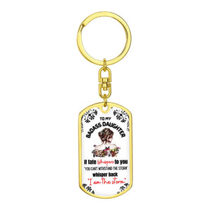 Empowering Keepsake for Daughter - I Am the Storm Keychain - Limited Stock Available