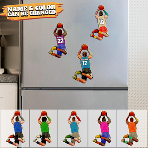 Personalized Basketball Player Fridge Magnet - Gift For Basketball Lover