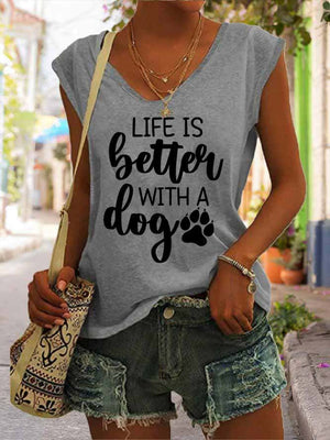 Women's Life Is Better with A Dog Tank Top