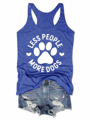 Less People More Dogs Tank Top