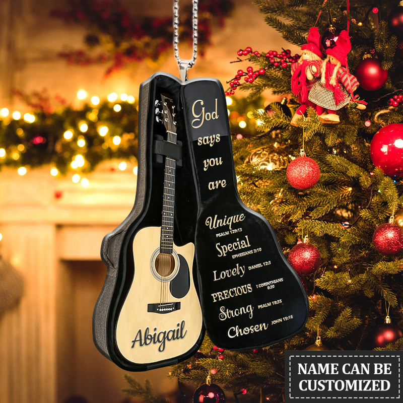 Personalized Guitar Bag God Says You Are Ornament