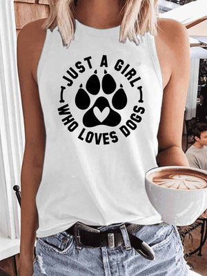 Women's Just A Girl Who Loves Dogs Tank Top