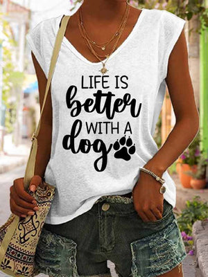 Women's Life Is Better with A Dog Tank Top