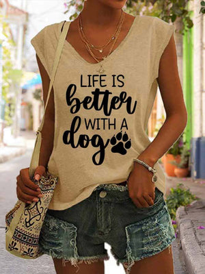 Women's Life Is Better with A Dog Tank Top