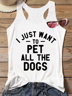 Women's I Just Want To Pet All The Dogs Tank Top
