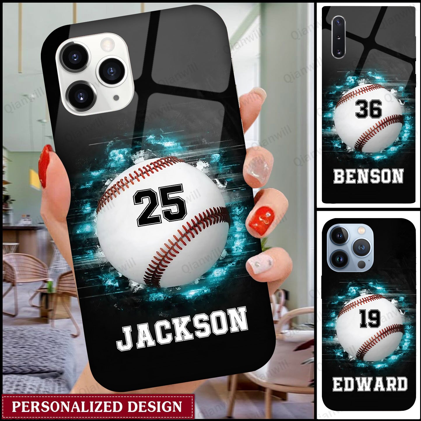 Personalized Baseball Phone Case - Best Gift For Baseball Lover