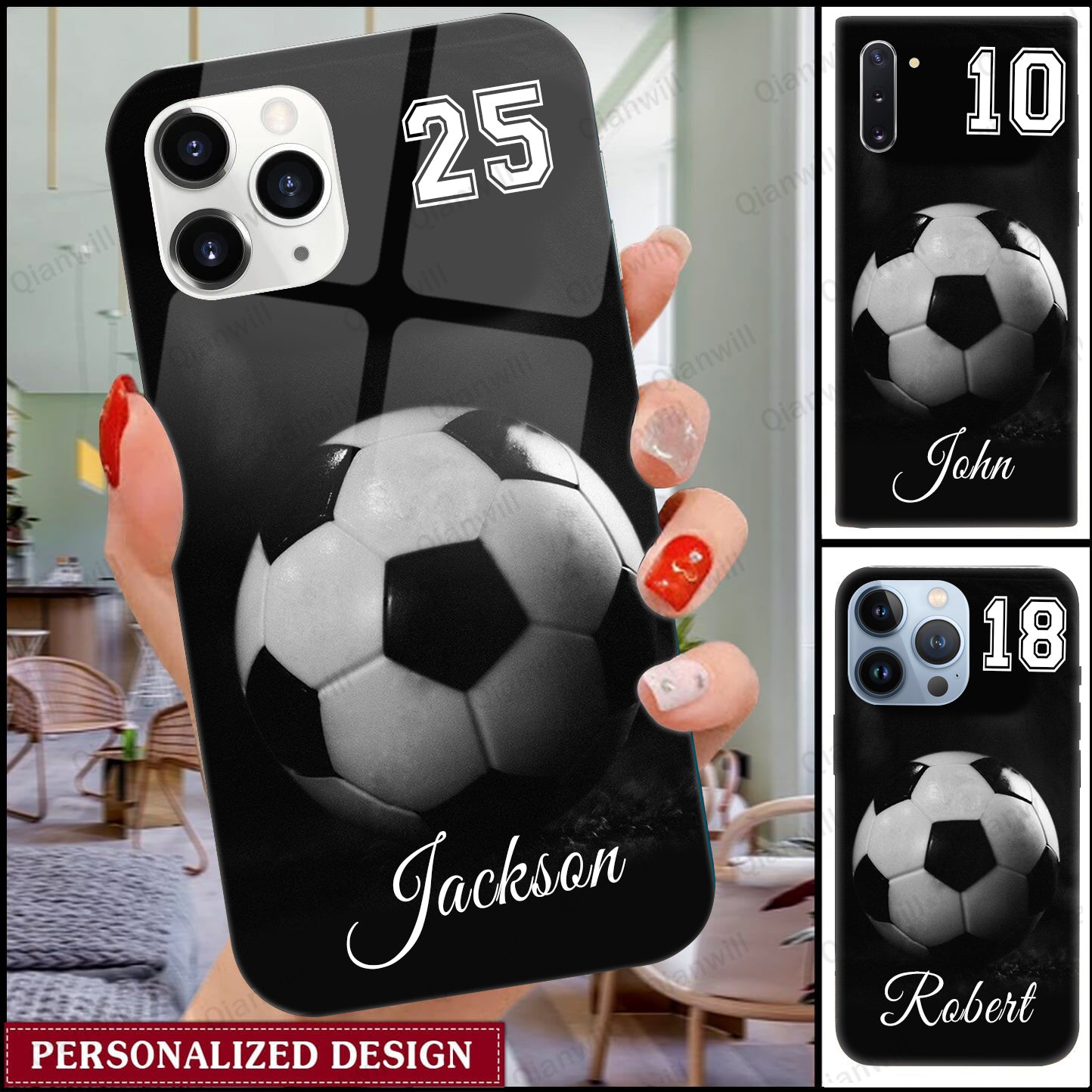 Custom Personalized Soccer Phone Case,Gift For Soccer Lover
