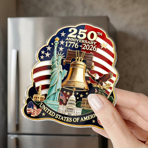 United States 250th Birthday Commemorative Acrylic Fridge Magnet