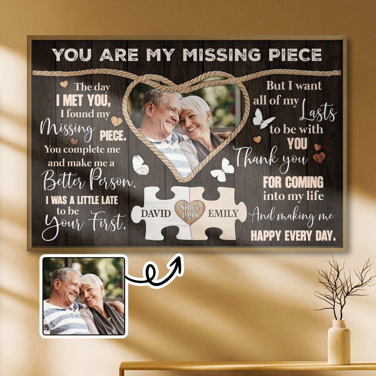You Are My Missing Piece - Personalized Horizontal Poster