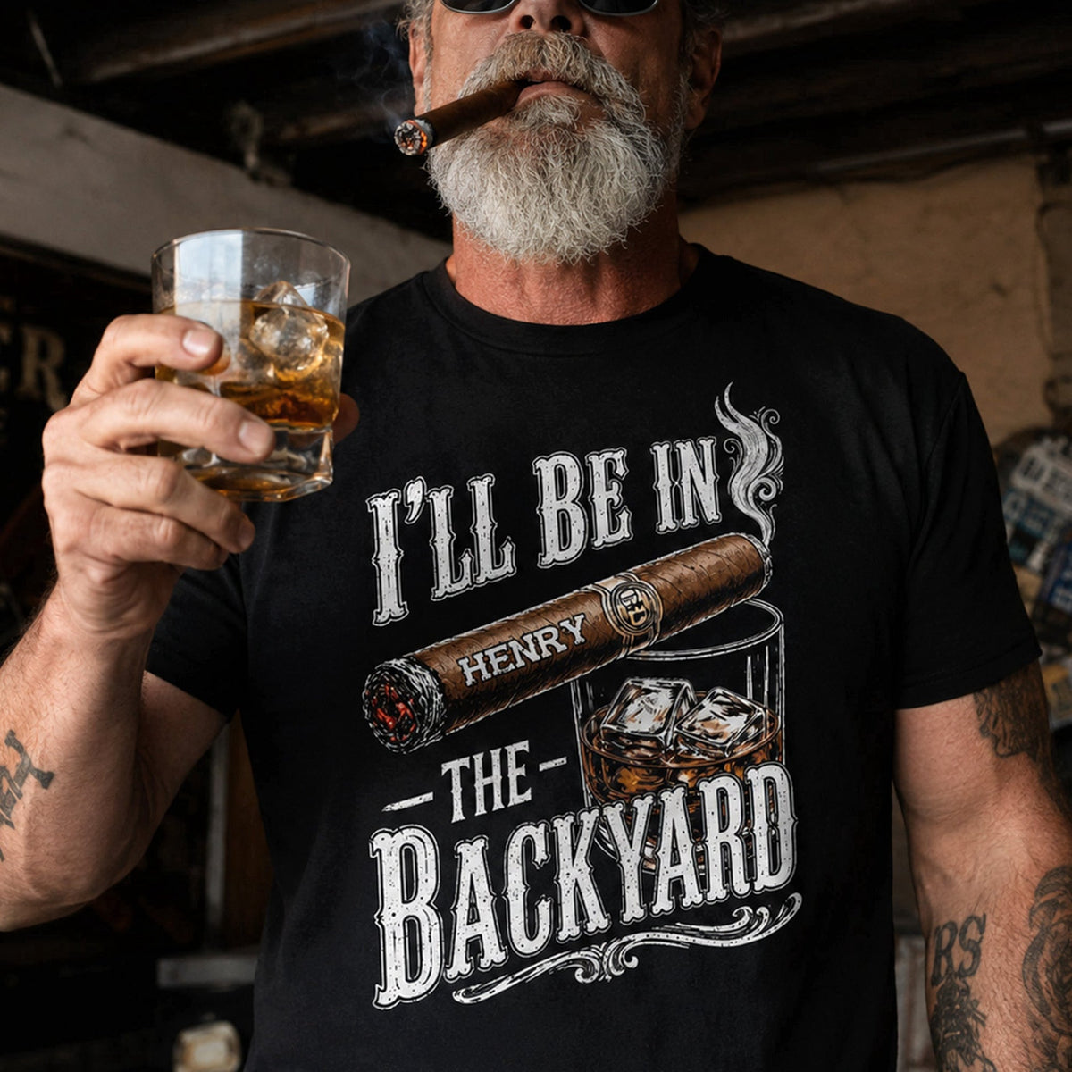 I’ll Be In The Backyard- Personalized Funny T-Shirt