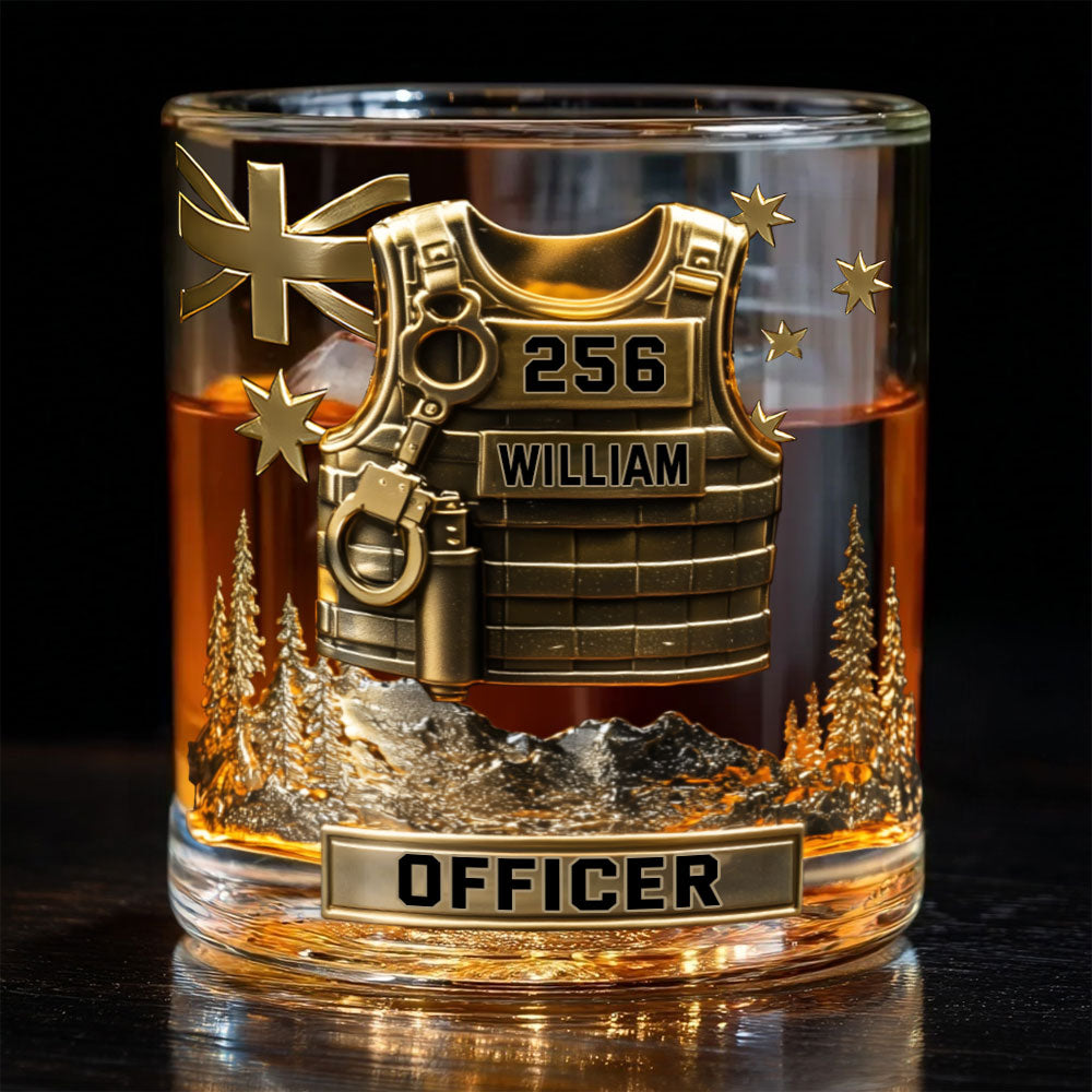 Serve And Protect - Personalized Police Officer Whiskey Decanter