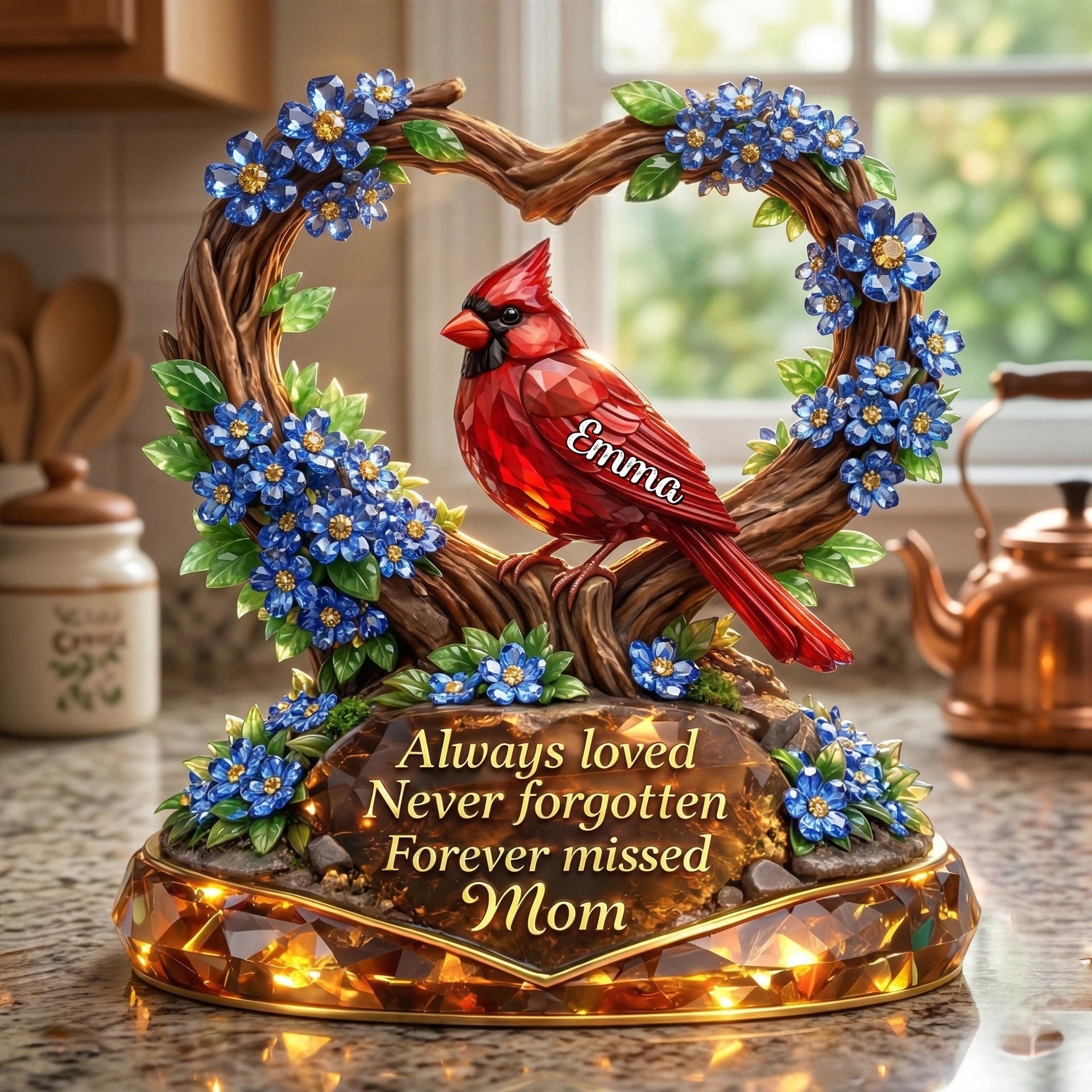 Always Loved Never Forgotten Acrylic Plaque - Personalized Gift For Heaven