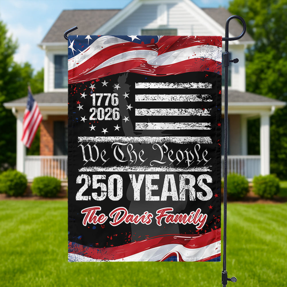 Custom 250 Years USA 250th Birthday 1776-2026 Garden Flag