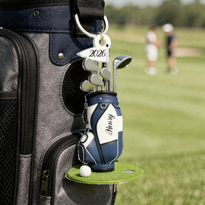 Personalized Golf Bag Keychain - Gift for Golf Lovers