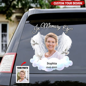 Custom Photo In Memory Of Decal Sticker Memorial Gift For Family