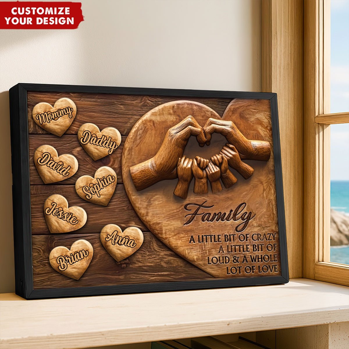 Family A Whole Lot Of Love - Family Personalized Vintage Poster