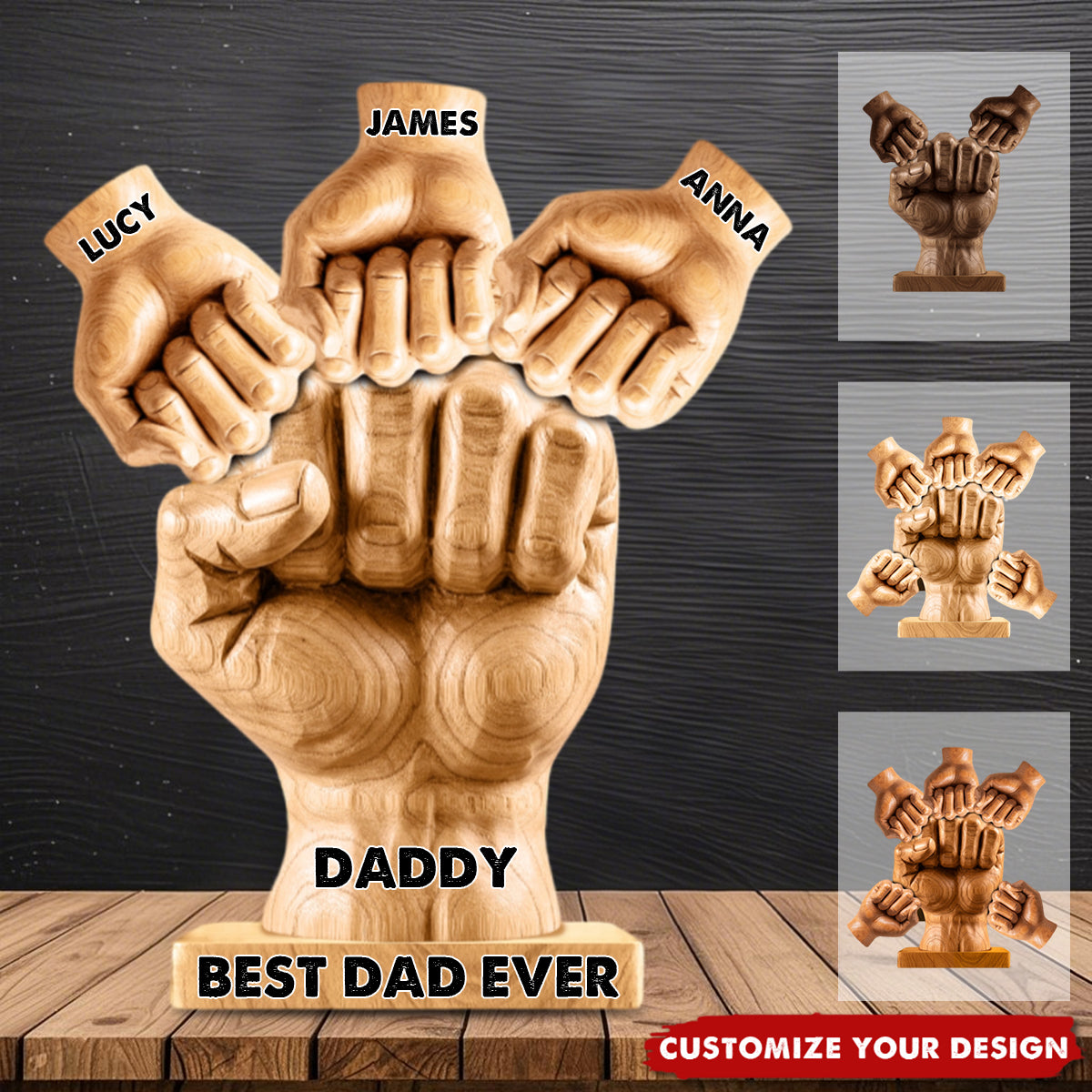 Best Dad Ever - Personalized Father Custom Shaped Acrylic Plaque