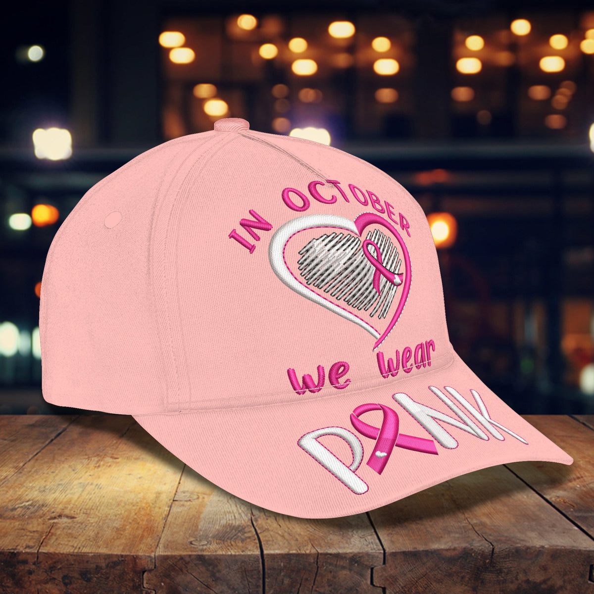 In October We Wear Pink Classic Cap: Wear Pink, Show Your Awareness
