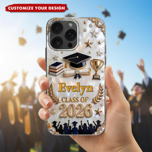 Class Of, Personalized Clear Phone Case, Gift For Graduates