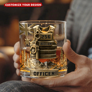 Serve And Protect - Personalized Police Officer Whiskey Decanter