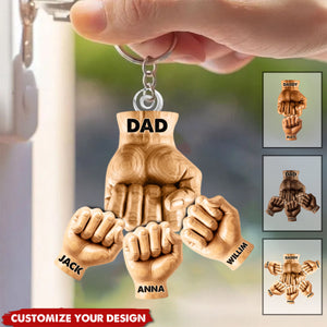 Best Dad Ever - Personalized Father Custom Shaped Keychain