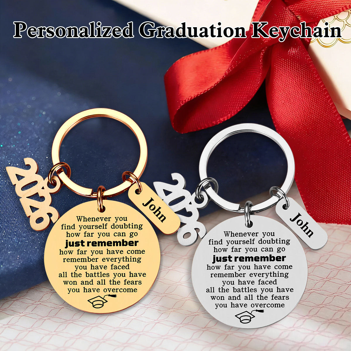 Personalized 2026 Graduation Keychain Gift for Grad Student