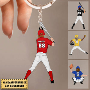 Personalized Softball Acrylic Keychain - Gift For Softball Players