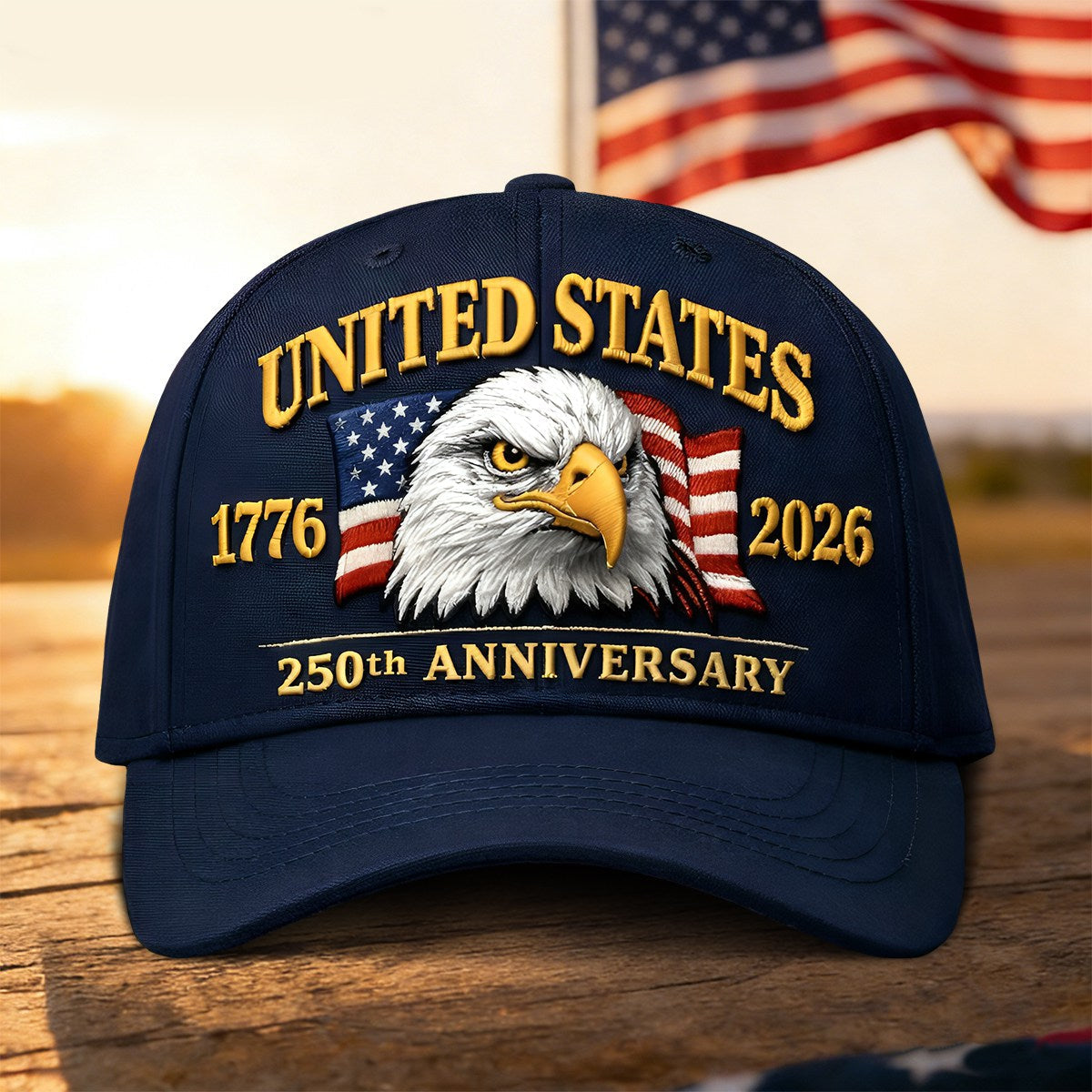 United States 250th Anniversary Patriotic Eagle Classic Cap