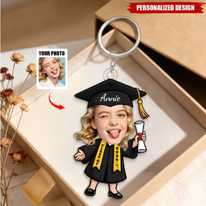 Personalized Photo Name Graduation Class Of 2026 Keychain