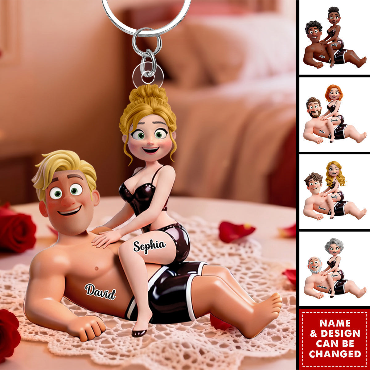 Fun Couple Keychain, Personalized Gifts For Couple