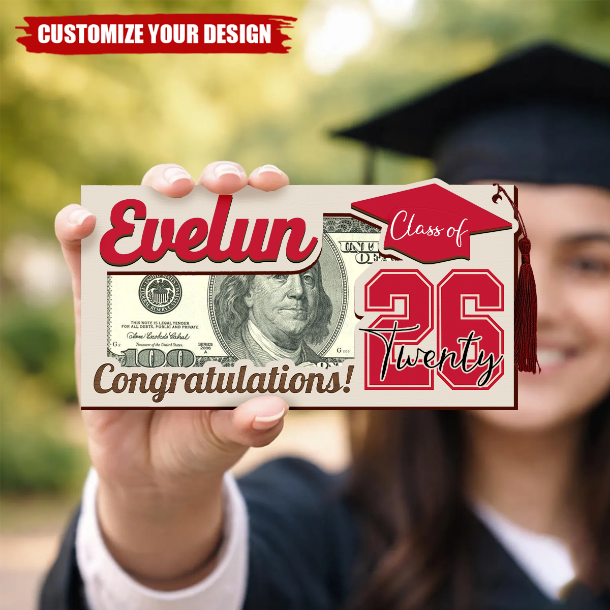 Personalized Graduation Money Holder, Class Of 2026 Graduation Gifts