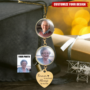 Personalized Graduation Tassel Charm with Memorial Quote